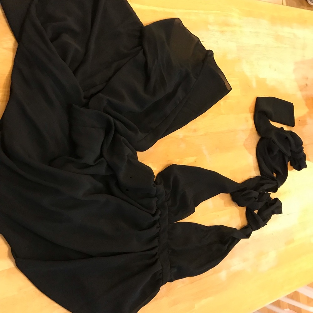 Small black maxi dress wrap dress